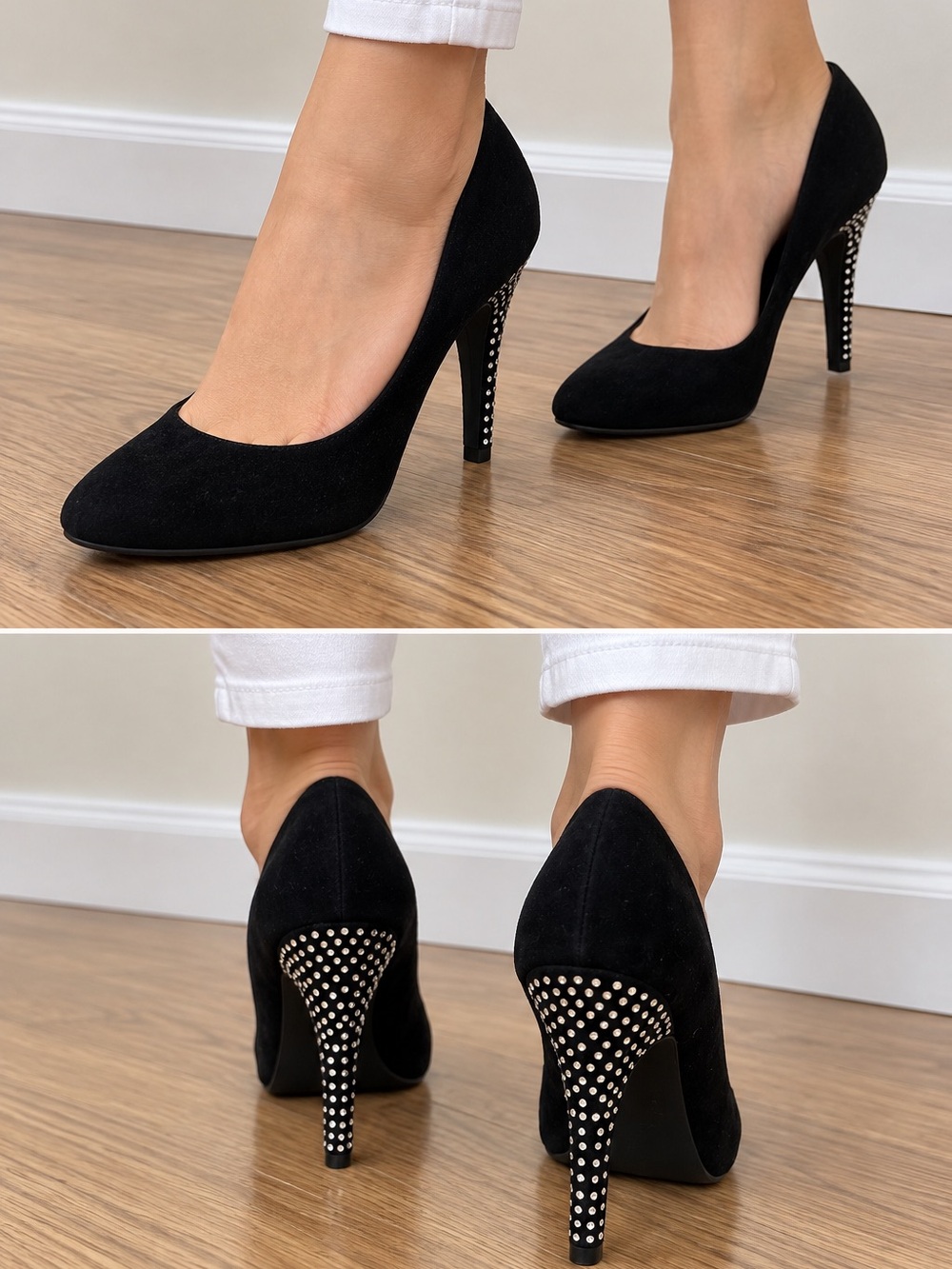 Black Suede High Heel